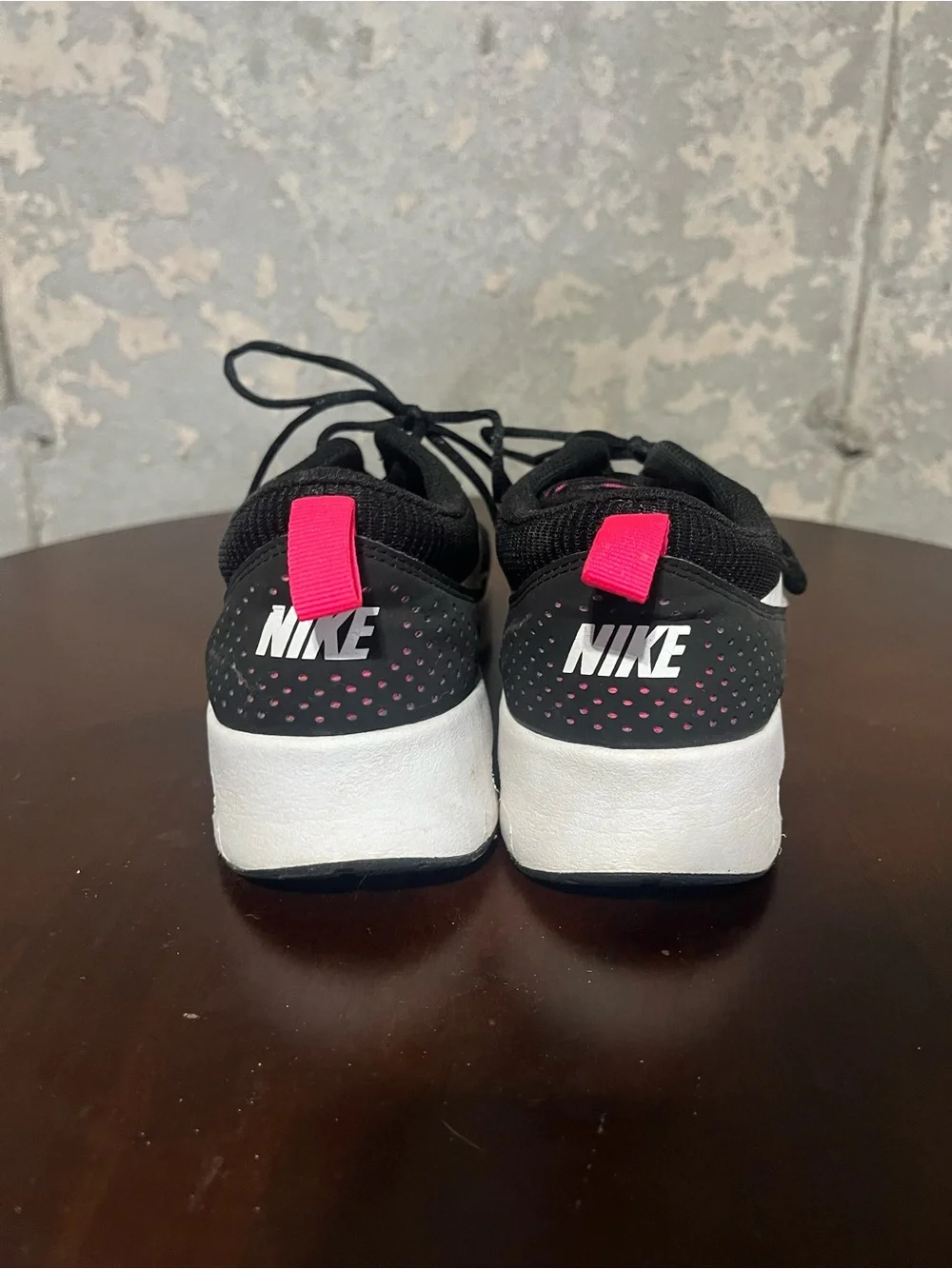 Nike Black Sneakers with Pink Accents - Air Max Thea